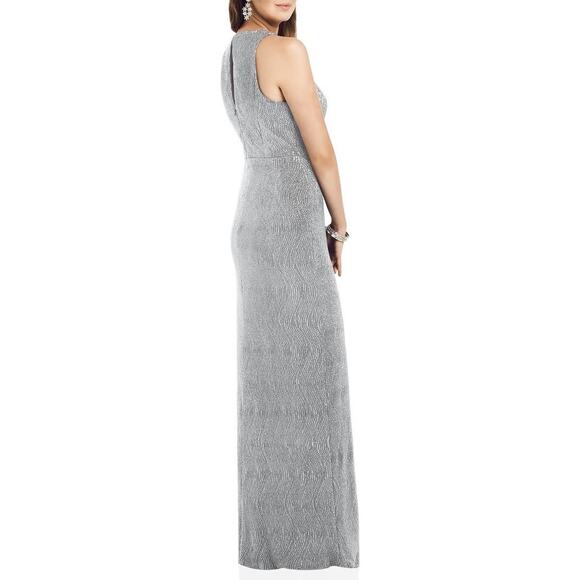 Dessy Collection Rose Gold Soho Metallic Column Front Slide Gown - Size 10 - NWT - Picture 8 of 13